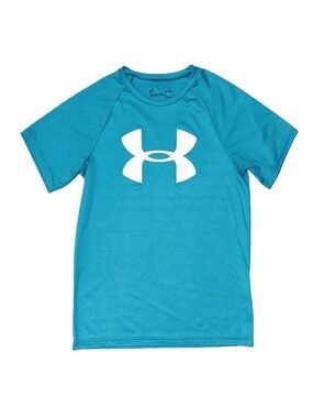 UNDER ARMOUR Boy's Blue Short Sleeve Shirt Large 14/16